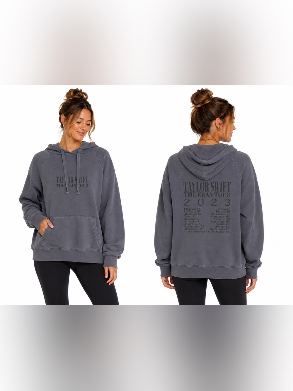 Taylor Swift charcoal gray pullover hoodie